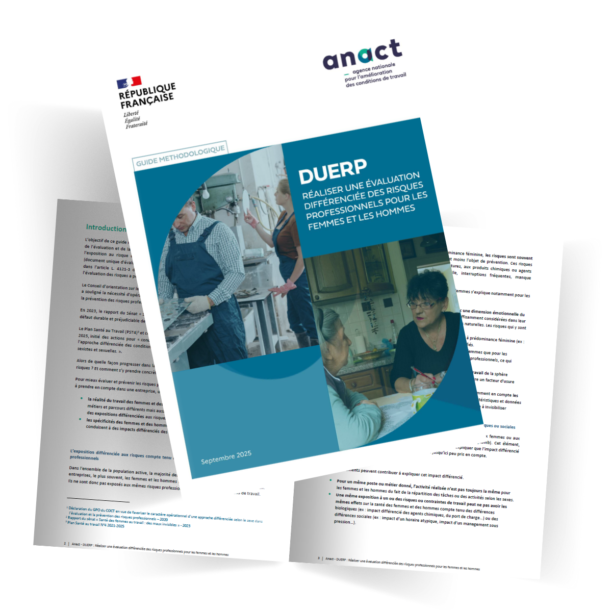 Mock up guide duerp - prendre en comptes les différences hommes-femmes - fond transparent